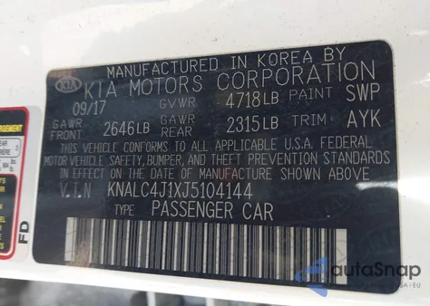 2018 Kia Cadenza Premium from USA, damaged, VIN KNALC4J1XJ5104144